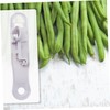 LIFKOME 1pc Multi Functional Green Bean Slicer Stem Remover White