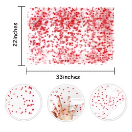 Yotelab Large Cellophane Bags, Red Heart Cellophane Wrap for Gift Basket, 22x33 Inches,10 Pieces Cellophane Gift Bags