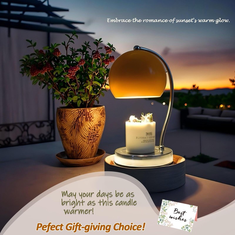WARMCITY Candle Lamp Warmer, Wide Base Scented Candle Warmer with