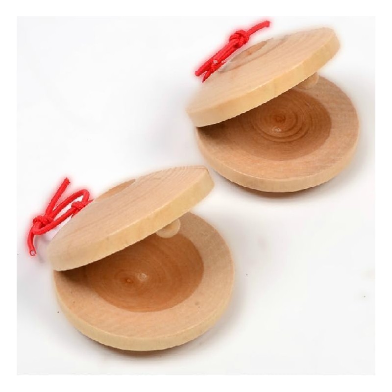 Wooden Castanet, Percussion Instrument - Hand Finger Castanets, Wood Castanets