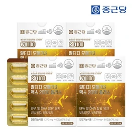 Chong Kun Dang 20100 Altige Omega3 Max 2000 Plus 60 Capsules 4 Boxes Daily Maximum / 종근당 20100 알티지 오메가3 맥스 2000 플러스 60캡슐 4박스  일일 최대