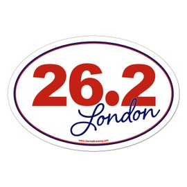 Charmed Running Brand London Marathon 26.2 Script Car Magnet
