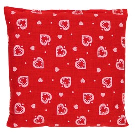 Linseed Cushion 12 x 12 cm Heart Red Heat Cushion Cold Cushion Grain Cushion