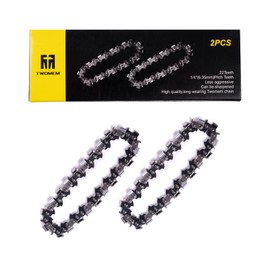 TWOMEM 4 Inch Replacement Chains, for Wood Carving Chain Disc 22 Teeth Compatible With 4 Inch Or 4-1/2 Inch Angle Grinders Chainsaw Wheel - 2 Pcs