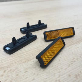 Pedal Reflectors Set of 4 for Plug-In Bicycle Pedal Reflector Rear Reflector Pedal Spotlight