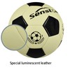 Senston Glow in The Dark Soccer Ball, Glowing Leather Soccer