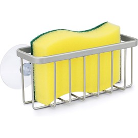 U Chef Soporte para Esponja de Fregadero de Cocina con Ventosa, Porta Esponja para Fregadero de Acero, Organizador de Fregadero de Cocina, Organizador de Esponja de Platos, Soporte para Estropajo