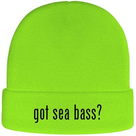 got sea bass? - Soft Adult Beanie Cap, Neon Green