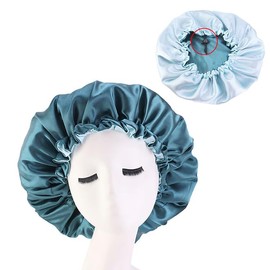 XUNQUCOM 2 Piece Silk Hair Cap Double Sleeping Cap Beauty perm Cap with Adjustable Buckle