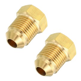 XMYCYuChen 2Pcs Hexagonal Flared Male Threaded Pipe Fitting Joints Brass Pipe Fittings Adapter connectors Suitable for Natural Gas air Conditioning Refrigeration Pipes Water Pipes etc
