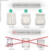 XILMARK Yoghurt Lids Compatible with Yoghurt Jars 125 grs (Edeka,