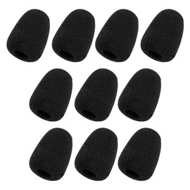 GLADFRESIT Headset Microphone Windscreens 10pcs Microphones Foam Cover Filter Protector Sponge Covers Shield Protection for Job Portable