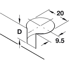 Rafix Furniture Connectors with Bolts for 19mm, 3/4" Material Flush System - 20 Pieces
