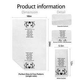 XUNLURY Golden Retriever Gifts Kitchen Towels, Golden Retriever Decor Hand Towels for Bathroom, Gifts for Golden Retriever Lovers Dish Towels Tea Towels, Golden Retriever Gifts for Women, 16x24 Inch