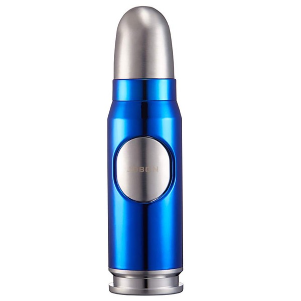 Navpeak Torch Jet Cigar Lighter Creative Bullet Shaped Windproof Turbine Inflatable Metal Lighters for Outdoor Barbecue (Butane Not Included) (Blue)
