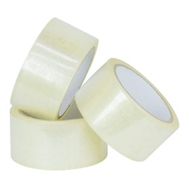 AEROLUGG Pack of 3 Clear Parcel Tape 48mm x 66m With Low Noise & Secure Sticky Seal For Packing Parcel Boxes Packaging Tape Clear Packing Tape