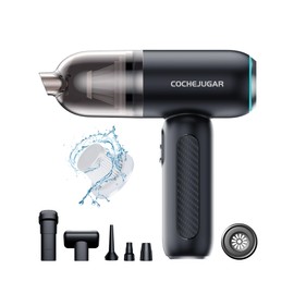 COCHEJUGAR Car Vacuum Portable Wireless 18kPa Powerful Suction, 4 in 1 Portable Mini Vacuum, 2.5H Type-C Fast Charge, Up to 30 Mins Runtime, Cordless Handheld Vacuum for Car, Home, Keyboard Cleaning