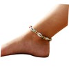 SAFIGLE Boho Wood Beads Anklet Shell Ankle Chain Knitted Fashion