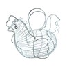 APOLLO THE HOUSEWARES BRAND Chr Basket Hen for Eggs, Multi-Colour,