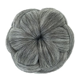 IMISSU Braided Hair Bun Maker Scrunchie - Claw Hairpiece for Easy Chignon & Updo Styling with Secure Hold (Grey)
