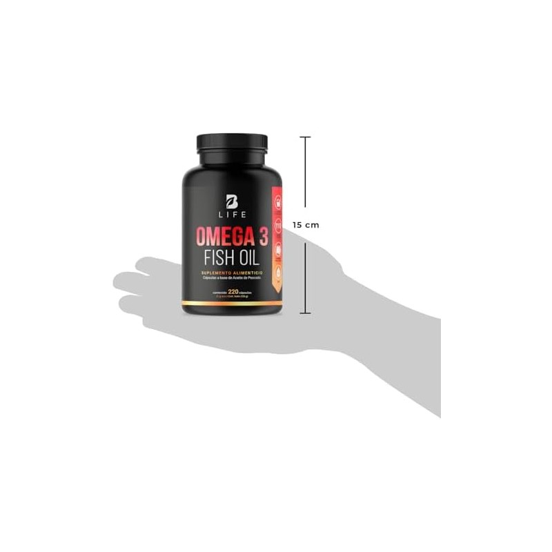 B Life Omega 3 Aceite de Pescado 220 Cápsulas con