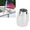Flagpole Base Stainless Steel Cylindrical Thickened Mirror Polishing Boat Flag