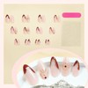 24Pcs French Tip Press on Nails Medium Fake Nails Almond