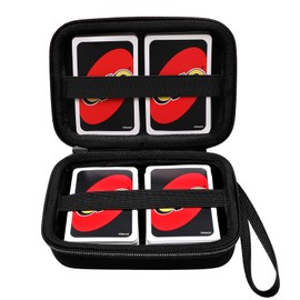 XANAD Playing Cards Case for UNO/Phase 10/ Skip Bo/Five Crowns/Skyjo/PM TCG Trading Cards Game, Black Case Only