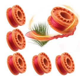 MOLHEM 6 PCS Strimmer Spool for Worx McGregor MCT2X1825 CLGT18LG/1 WX150 WG163E WG157E Lawn Mower Strimmer Spool Strimmer Spool Replacement (Worx)