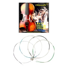 FANGXIN Full Set Violin Strings (G-D-A-E), Universal with Nickel-plated Ball Ends, Compatible with 4/4, 3/4, 1/2 and 1/4 Violins