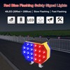 LAFEINA Solar Strobe Warning Light, Emergency Flashing Lights, Red Blue