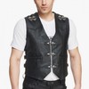 Niuhong 3 Pieces Buckle Connector Motorcycle Leather Vests Buckles Biker