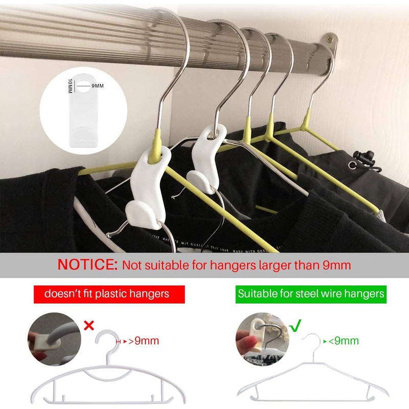 10Pcs Clothes Hanger Connector Hooks Clothes Organizer Adjustable Multi Purpose