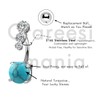 CM Crareesi Mania Piercing de ombligo bohemio para mujer, con