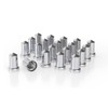 33mm Chrome Plastic ABS Lug Nut Covers Bullet Flanged Push-on