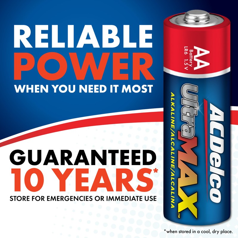 Powermax ACDelco UltraMAX 10-Count Double AA Batteries, Alkaline Battery with