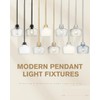 Emak 8 Inch Pendant Lights Kitchen Island, Modern Brushed Nickel