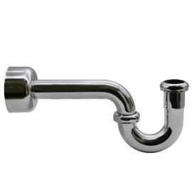 Westbrass CO401-8-05 1-1/4" Brass Bathroom Sink P-Trap with 8" Slip Joint Extension Tube, Polished Nickel