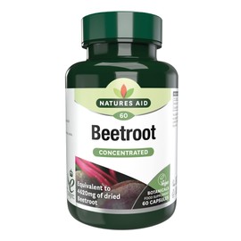 Natures Aid Beetroot Capsules, Equivalent to 4620 mg Dried Beetroot, Vegan, 60 Capsules (Pack of 10)