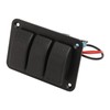 3 Gang Rocker Switch Panel IP65 Waterproof DC12‑24V Blue Light