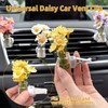 Daisy Car Decor Vent Clips Air Freshener, 4Pcs Flower Accessories