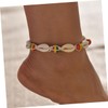SAFIGLE Boho Wood Beads Anklet Shell Ankle Chain Knitted Fashion