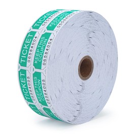 2000 L LIKED Raffle Tickets, Double Rolls, Double Roll, Ticket for Events, Entry, Class Reward, Fundraiser & Prizes (Green)