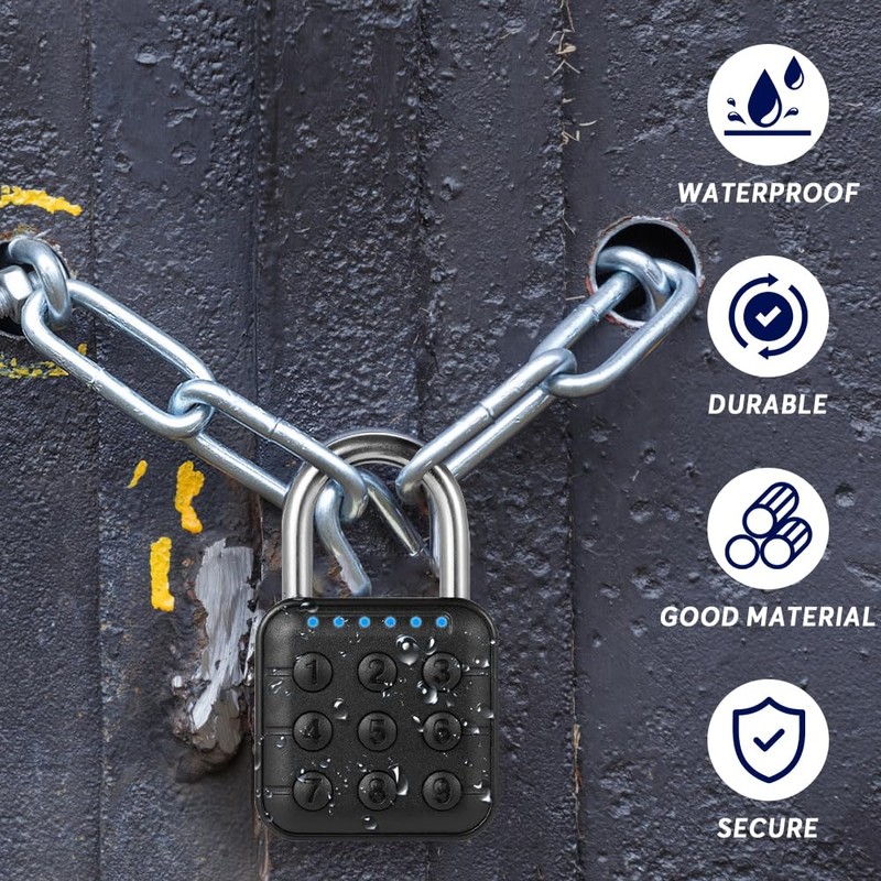 mizikuu Electronic Combination Lock, 6 Digit Smart Lock Weatherproof Locker