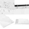 Mesnt Gray Shower Curtains for Bathroom, Polyester White Lines Pattern