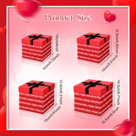 Epakh 4 Pcs Valentines Nesting Gift Boxes with Lids Holiday Gift Boxes Assorted Sizes for Valentine's Day Presents Flower Birthday Bridesmaid Wedding Christmas Party Favor(Warm Heart)