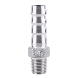 Pipe Barbed Wire Connector Adapter DFE for Pipe Stainless Steel SS304 1/8"~3/4" (1/8 x 10mm)