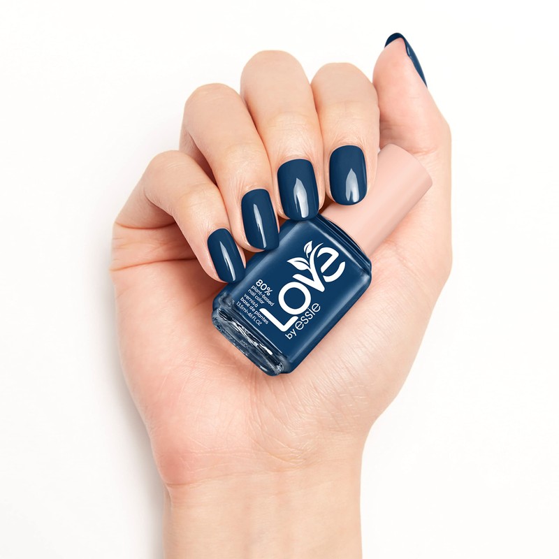 LOVE by essie Nail Polish, 80% Plant-based, Salon-Quality, Vegan, Blue,