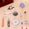 Handheld Sewing Machine, with Elegant Wooden Sewing Box and 153-Piece