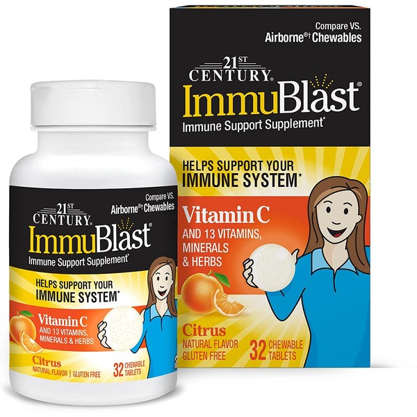 21st Century ImmuBlast Chewable Tablets Citrus - 32 Tablets, Pack